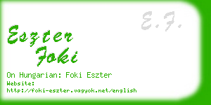 eszter foki business card